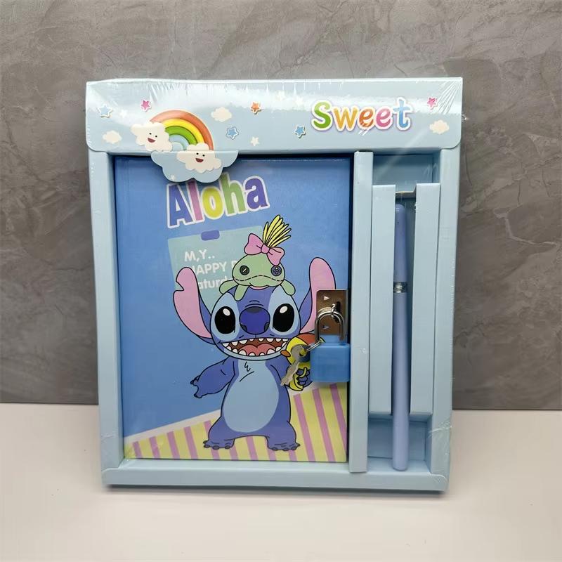 MINISO Набор мультяшных персонажей с замком Милый аниме блокнот Лило и Стич Комбинация Блокнот с вырезом в твердой коробке Замок Книга Подарки