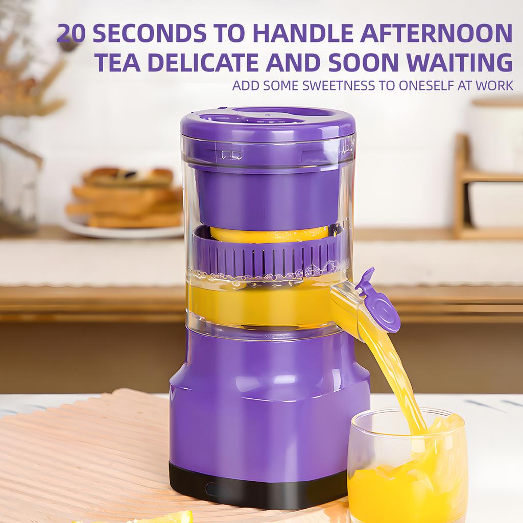 Электрическая соковыжималка для цитрусовых, перезаряжаемая через USB, автоматическая беспроводная соковыжималка для апельсинов с высоким выходом сока, соковыжималка