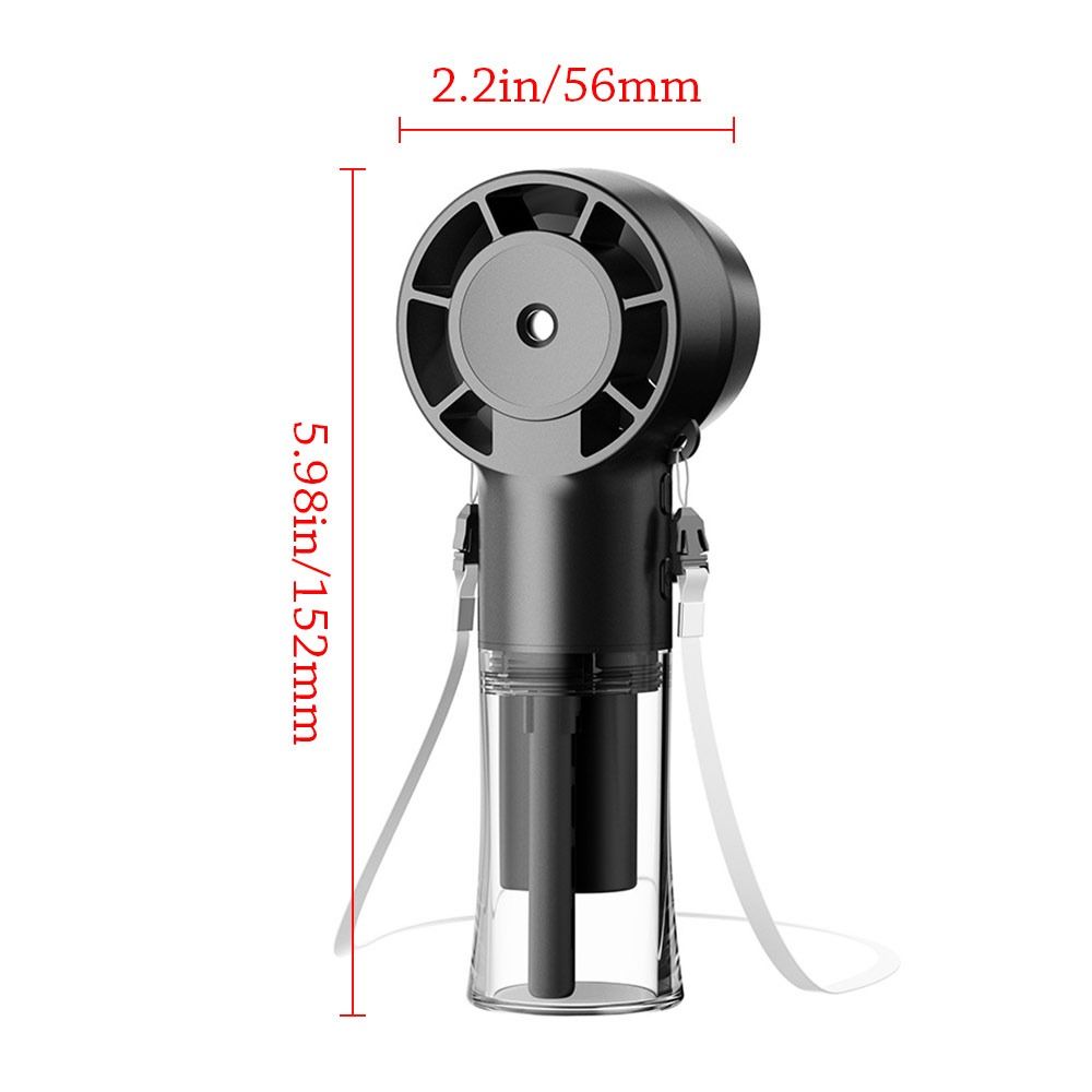 Portable Neckloop Fan with Water Spray Mist Mini Fan Multi-function Air Cooler Outdoor