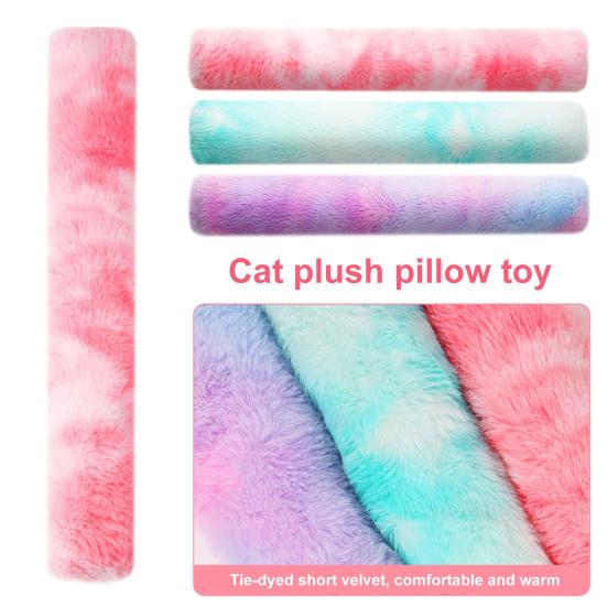 Игрушка для кошек, интерактивная игрушка с кошачьей мятой, градиент цвета, плюшевая игрушка для кошек, устойчивая к укусам, мягкая жевательная игрушка для кошек, товары для домашних животных
