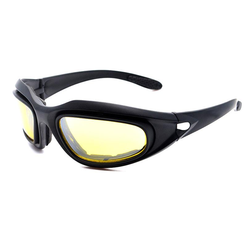Military-style tactical protective eyewear, field shooting polarized goggles, impact-resistant sports equipment