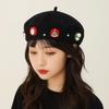 Woolen Wool Beret Star Octagonal Hat Casual Christmas Beret  Streetwear