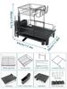 Dish dish drying kitchen counter dish 69 x 30 x expandable width 2 tiers drainer, rack, drainer, 39.5 cm, 42-69 cm, black,