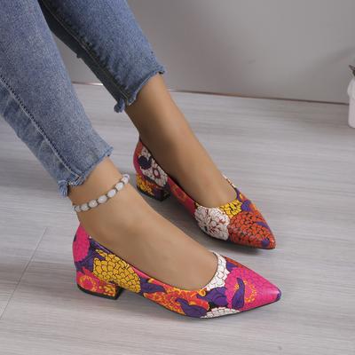 Европейские и американские импортные женские туфли больших размеров с подсолнухом, осень 2023, новые низкие туфли с острым носком