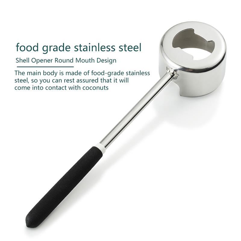 1 шт. прочный инструмент для открывания кокосов из нержавеющей стали, дырокол для изготовления отверстий, открывалка для кокосового мяса