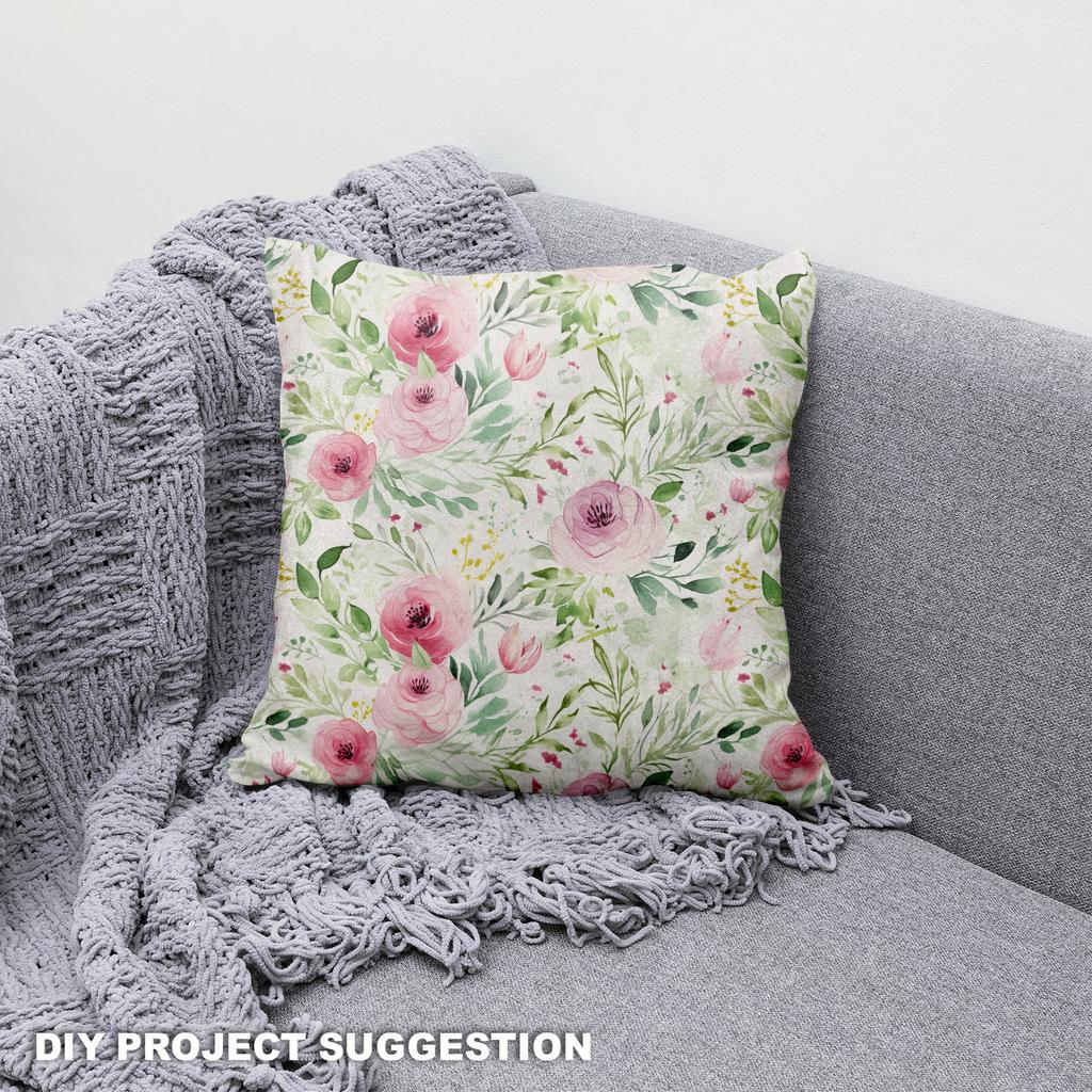 Royal Samt Stoff Polyester Zum Nähen - Motiv Blumen - Rdx2797