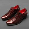 Classic Luxury Men's Leather Shoes Office Business Shoes Men's Banquet Shoes Elevated Shoes Red Durable Casual Shoes Pointed
