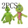 Green Christmas Plush Toy Soft Kawaii Stuffed Animal Doll Holiday Gift For Kids Boys Girls Party Favor Room Decor