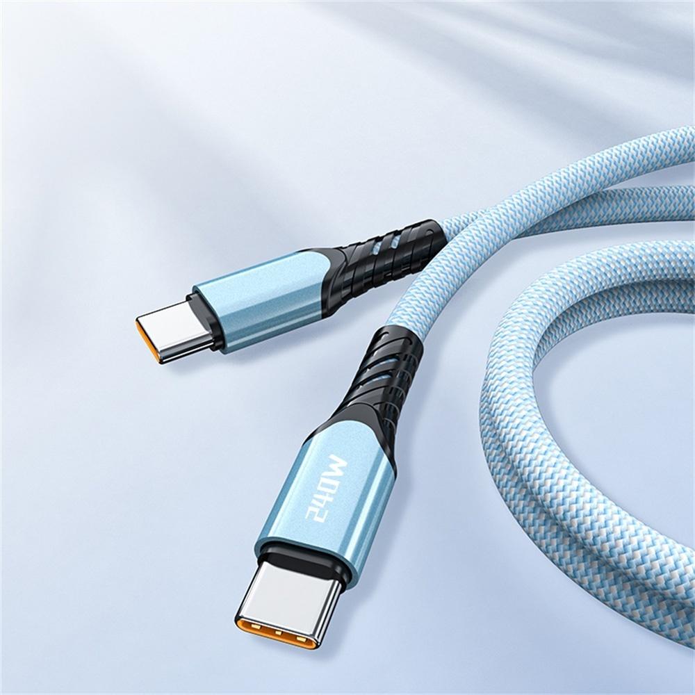Кабель USB C 240 Вт Быстрая зарядка Силовой провод QC 4.0 для MacBook Samsung iPhone 15 16 Кабель USB C на Type C PD 5A Шнур для быстрой зарядки