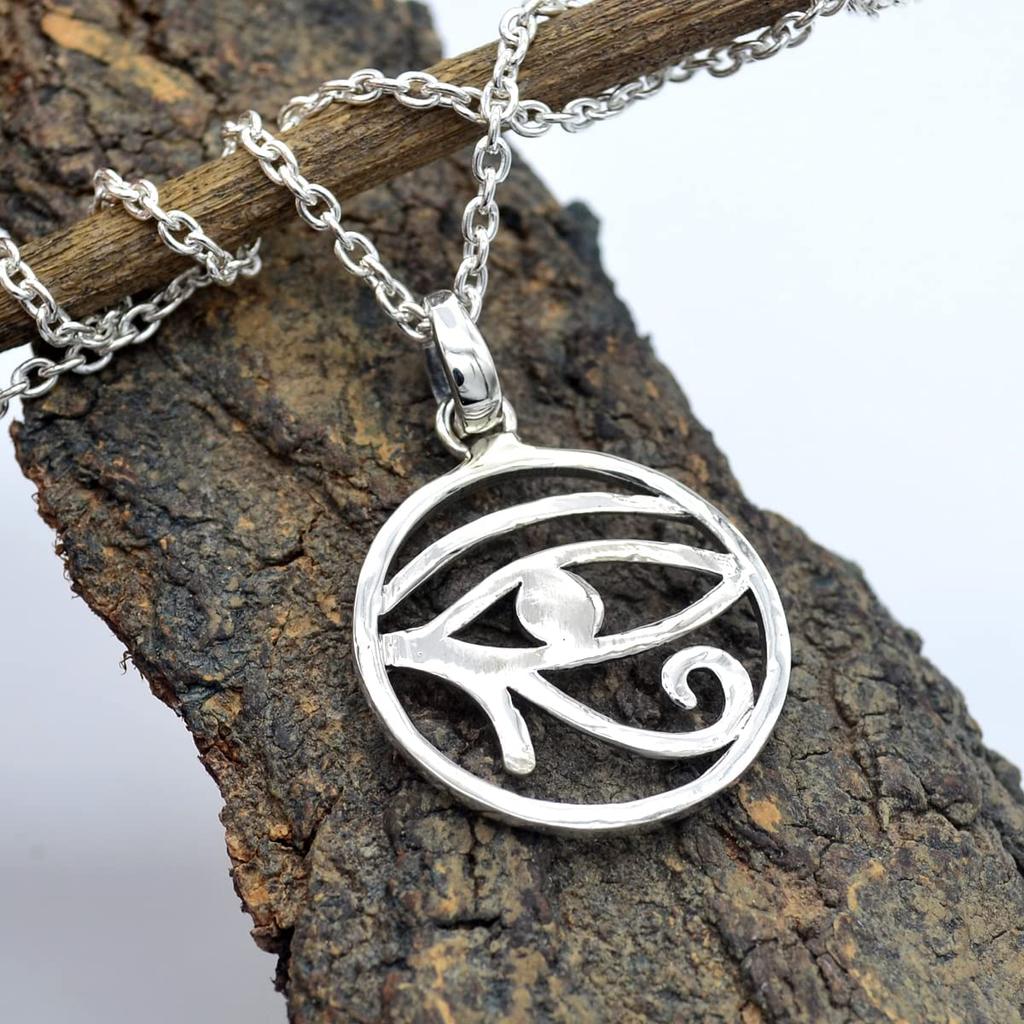 Ожерелье с подвеской Evil eye Design Твердая подвеска из стерлингового серебра 925 пробы с цепочкой Ювелирные изделия для женщин или девочек