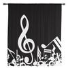 Музыкальная нота, черно-белые прозрачные шторы для гостиной, вуаль, занавеска для спальни, ванной комнаты, тюлевые шторы, оконные шторы