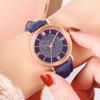 Gift Round Dial Thin Leather Belt Quartz Watch Ladies Watch Wristwatch Casual Exquisite
