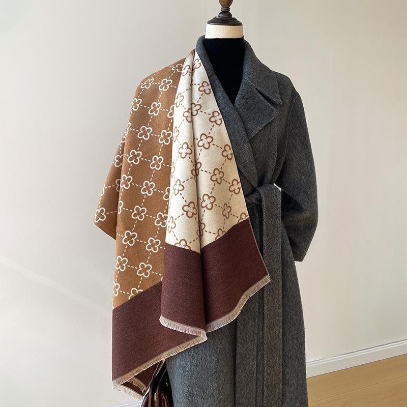 НОВЫЙ роскошный зимний толстый теплый шарф для женщин, кашемировая шаль и палантины, шейный платок Bufanda, женский, длинный, Tessel Echarpe