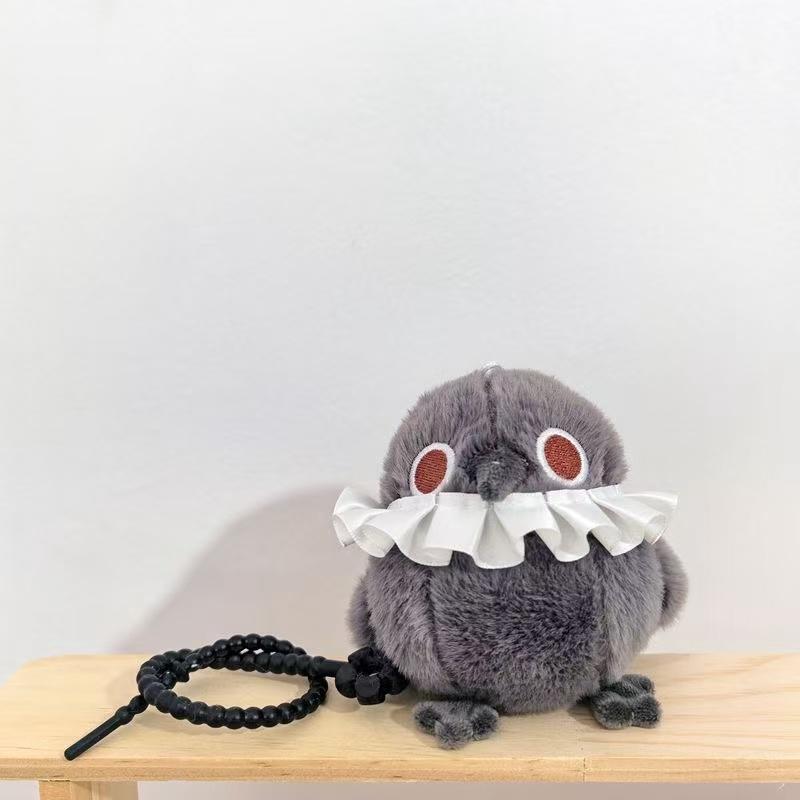 10 см Новый Симулированный Ворон Снеговик Подвеска для Рюкзака Кукла Мягкая Плюшевая Игрушка Мультяшная Аниме Милый Подарок для Друзей Веселая Кукла