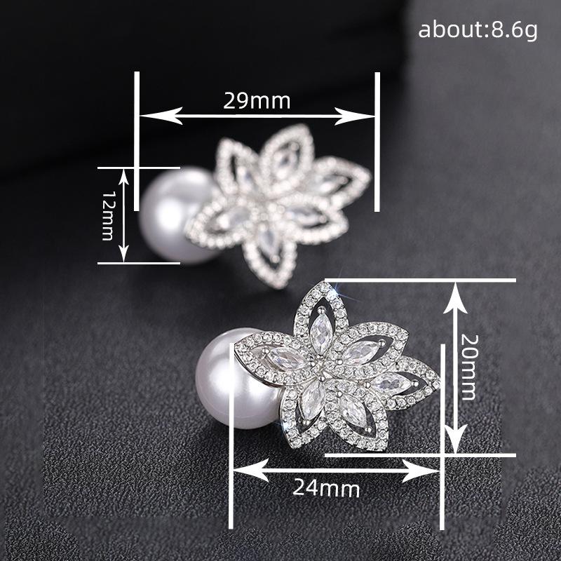 Стильные серьги, серьги с дизайном «цветок» и «лошадиный глаз» из искусственного жемчуга, украшения класса «люкс»