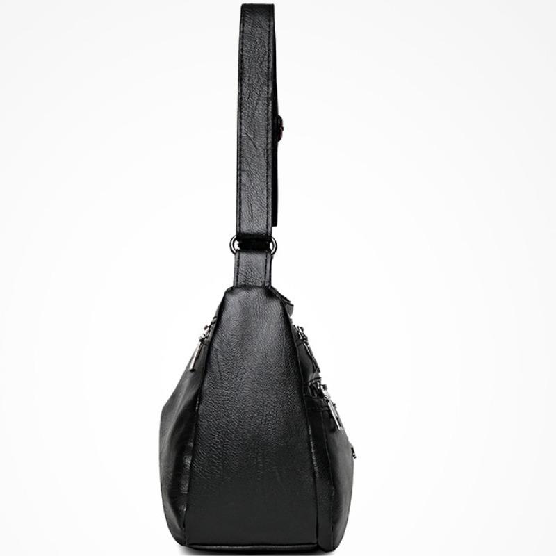 Women's Multi-layered Crossbody Bag Soft Texture Bag Large Capacity Good Quality One Shoulder Bag New