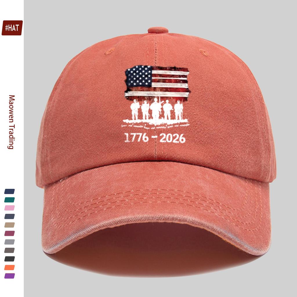 pc years of Freedom meter Flag Print Baseball Cap Fashion Patriotic Style WomenS Daily Wear Sun Hat Casual Dec