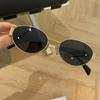 Новые солнцезащитные очки в овальной оправе, ретро, металлическая оправа, маленькая оправа, модные женские солнцезащитные очки с высоким чувством стиля, солнцезащитные очки, трендовые оттенки