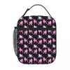 Poodles Lunch Bag Reusable Portable Cooler Thermal Lunch Box Oxford Bento Tote Bag for Work Travel Picnic