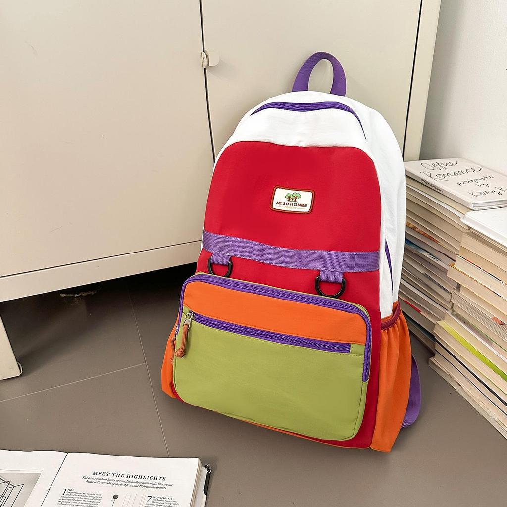 Модный детский рюкзак в стиле колор-блок - Милый и прочный для младших школьников и школьниц