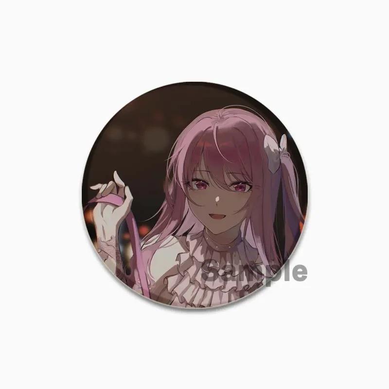 32/44/58 мм Акияма Мизуки мультфильм милые броши ручной работы круглый пластиковый значок аниме ювелирные изделия эмалированные булавки для рюкзака одежда шляпа