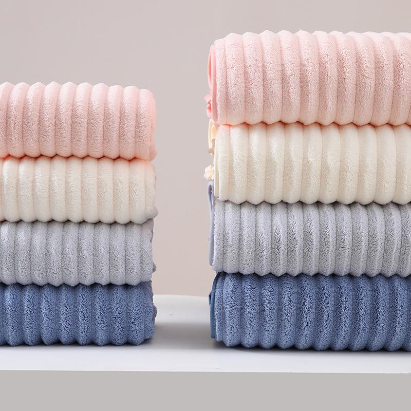 1 шт. Быстросохнущее полотенце для умывания из кораллового вельвета, бытовое утолщенное полотенце для душа из кораллового вельвета, супервпитывающее для ежедневного использования
