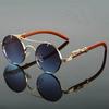 Vintage Punk Round Sunglasses Men Fashion Double Bridge Multicolor Shades Women Retro Trendy Brand Luxury Design Sun Glasses
