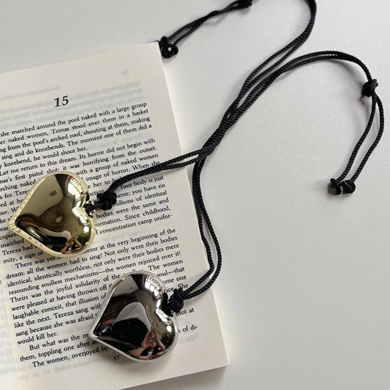 Корейский стиль, веревка, ожерелье-цепочка на шею для женщин, очаровательная металлическая подвеска в виде сердца, воротник-цепочка, колье, модные вечерние украшения