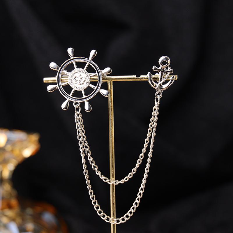 Baroque Rhinestone Pearl Corsage Necklace Brooch - Retro British Court Suit Accessory