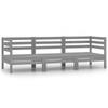 Day and Night - Day and Night Garden Furniture Set 3 Pieces Solid Gray Pine Wood