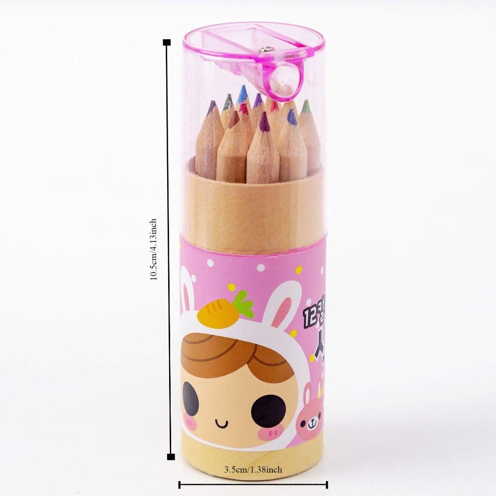 12 шт. цветных карандашей, набор карандашей для рисования мультфильмов, раскрашенные вручную канцелярские карандаши для студентов