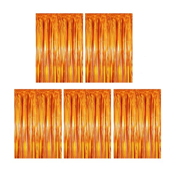 5 шт. Сверкающие фольгированные шторки с бахромой 1x2 м, металлический стримерный фон для свадьбы, дня рождения