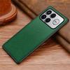 Чехол для телефона Xiaomi Poco F8 Pro / Redmi K90 5G, текстура личи, покрытие из ПУ-кожи, ПК + ТПУ, защитная задняя крышка