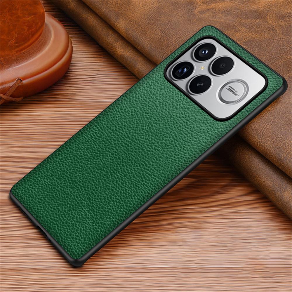 Чехол для телефона Xiaomi Poco F8 Pro / Redmi K90 5G, текстура личи, покрытие из ПУ-кожи, ПК + ТПУ, защитная задняя крышка