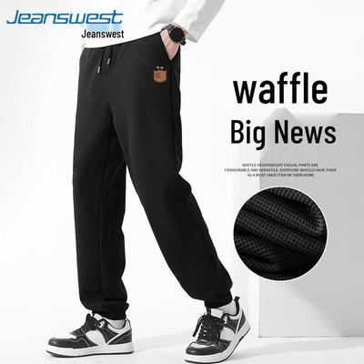 Мужские брюки-джоггеры с карманами и кошкой из вафельного трикотажа Jeanswest