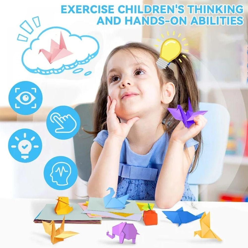 100 шт. Квадратная бумага для оригами однотонная, двусторонняя, для ручной работы, скрапбукинга, поделок, декора