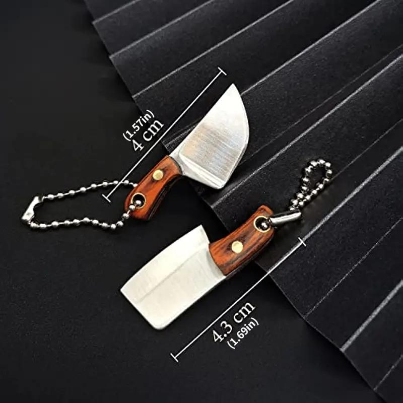 Набор карманных ножей из 4 шт./компл.: Миниатюрный набор ножей в форме топора для EDC, открывалка для пакетов с чехлом для ножа