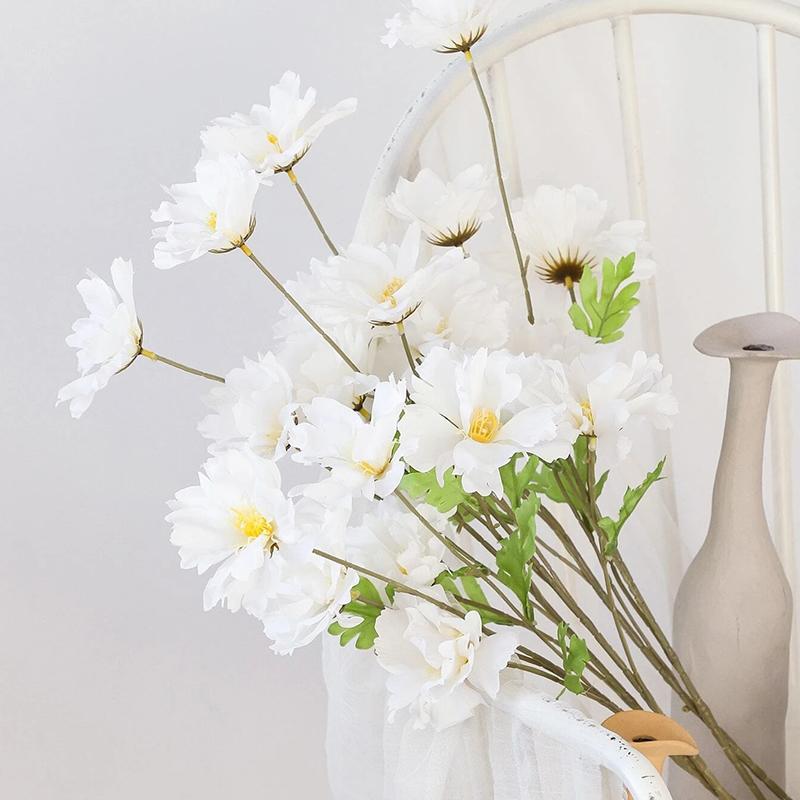 1 пучок Шелковый цветок Вечный цветок 4 головки Искусственный цветок Имитация цветка Орхидея Цветок заката Свадебный декор