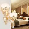 European Led Crystal Wall Lamp Gold Living Room Sconce Bedroom Reading Lamps Corridor Stairs Light Home Decoration