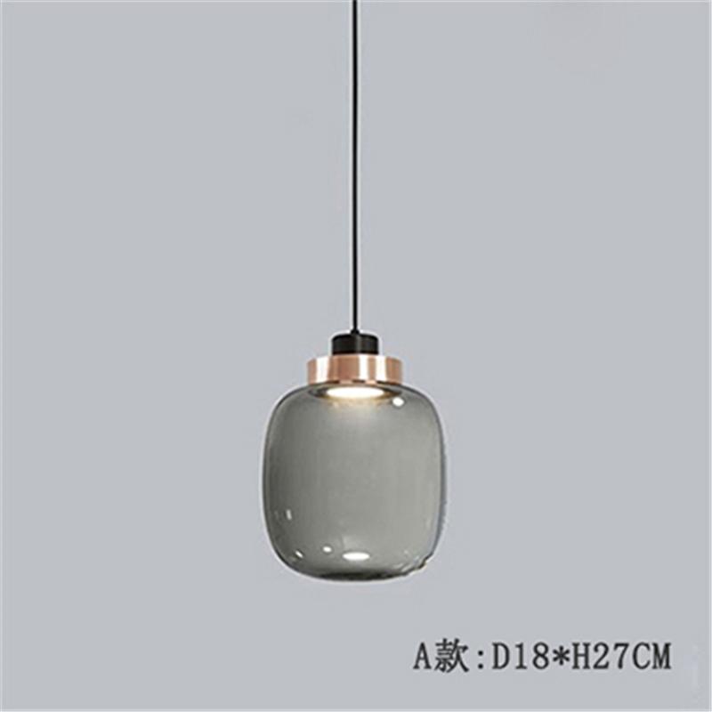 Nordic LED Pendant Light Designer Glass Bedroom Bedside Hanging Minimalist Modern Restaurant Bar Study Room Creative Decor Lamp