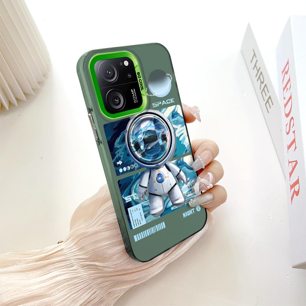 Окрашенный узор, цветной серебристый, двухсторонний, жесткий, противоударный чехол для телефона Xiaomi Redmi Poco