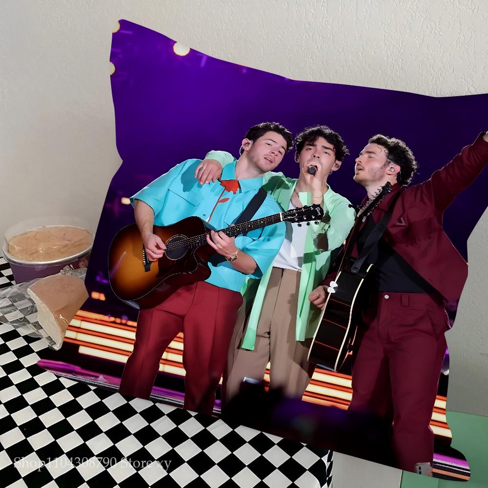 Band J-Jonas-S Cool B-Brothers Pillow Case Square Pillow Bedroom Sofa Leisure Comfort Cushion Car Living Room Home Decoration