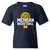 Баскетбольная футболка Michigan Wolverines Flux, командного цвета, для молодежи - Темно-синяя