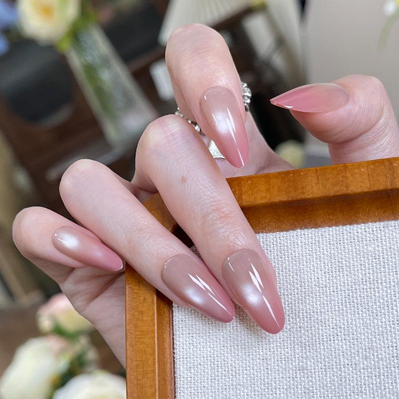 High-End Cat Eye Gradient Press-On Nails – Spicy Girl Style
