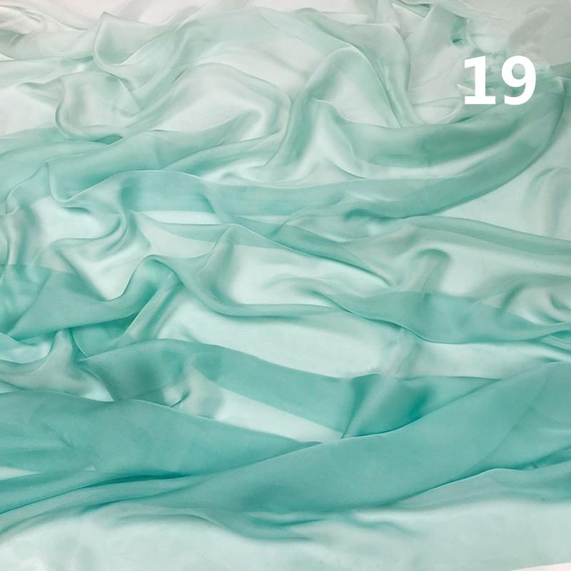 2M Ткань шифон градиентного цвета радуги в древнем стиле 30D органза тюль для DIY ханьфу свадебного платья сценического декора