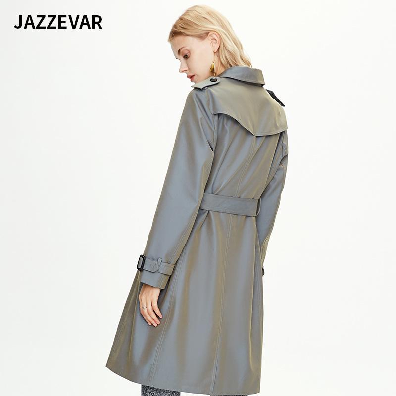 Женское среднее и длинное двухрядное пальто цвета хаки в британском стиле, женская осенне-зимняя ветровка