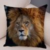 Africa Lion Pillow Case Decor Wild Animal Pattern Print Pillowcase Super Soft Plush Cushion Cover for Car Sofa Home 45x45cm