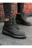 Men's Fashion Faux Leather Flat Heeled Booties Bootie Skin Lace Up Bootie Orthopedic Sole Half Ankle Boots Shoes