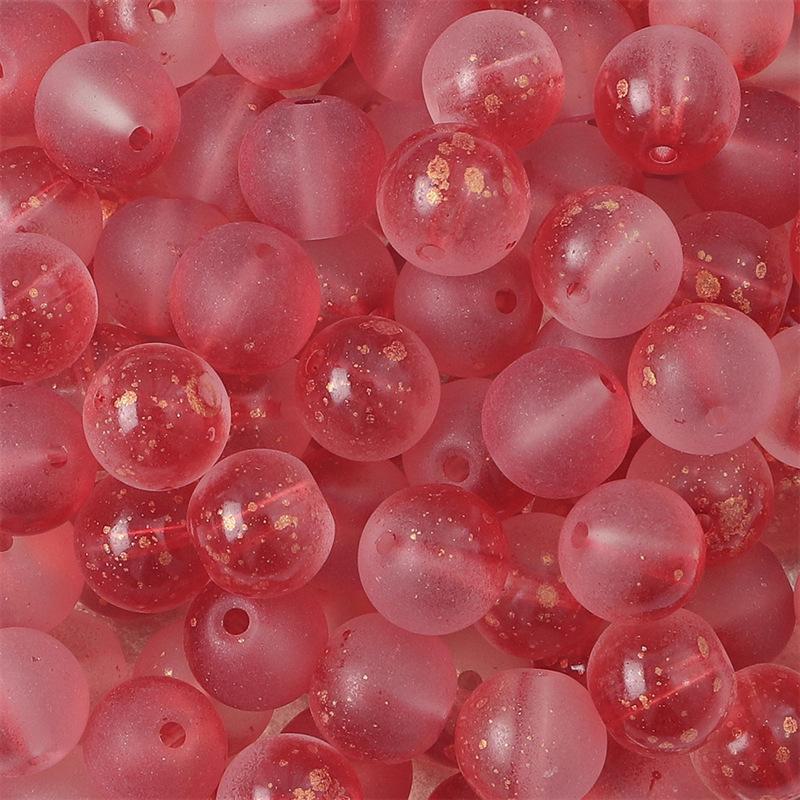 Комплект браслетов из бисера Summer Jelly Gold Glitter: Двойные стеклянные круглые бусины и полусахарные пузырчатые бусины