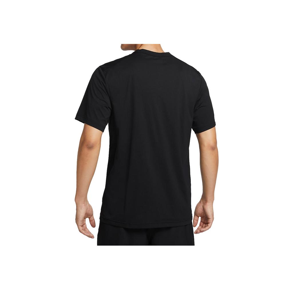 Nike Футболка Hyverse Dri-Fit UV Logo Print Outdoor Casual Sports с круглым вырезом и коротким рукавом для мужчин, черная FZ1065-010